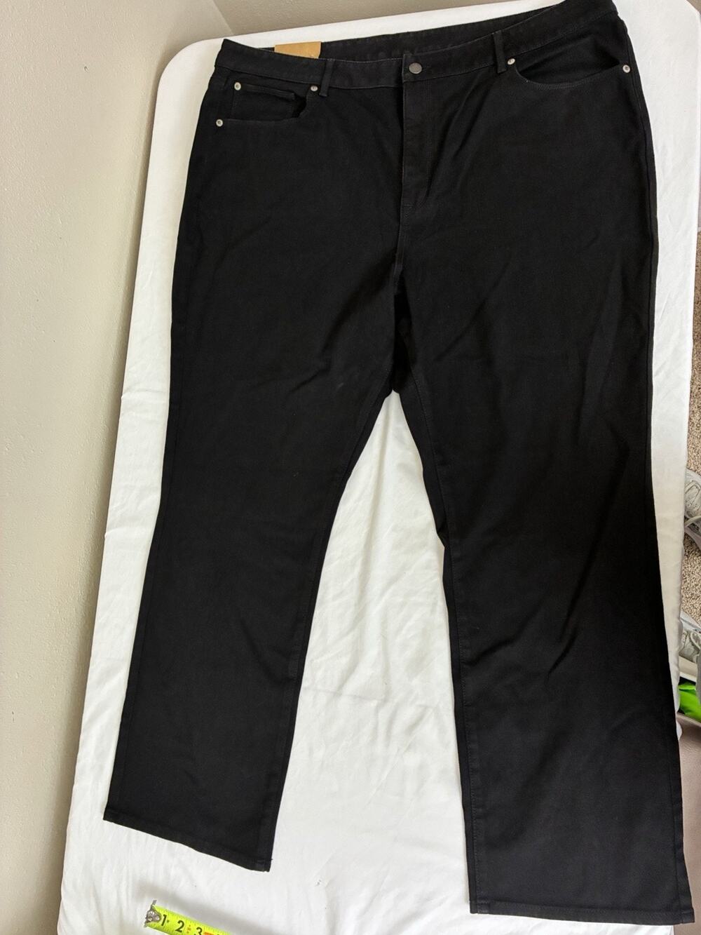 LL Bean Classic Fit Black Denim Jeans Womens 22W Regular Straight Leg